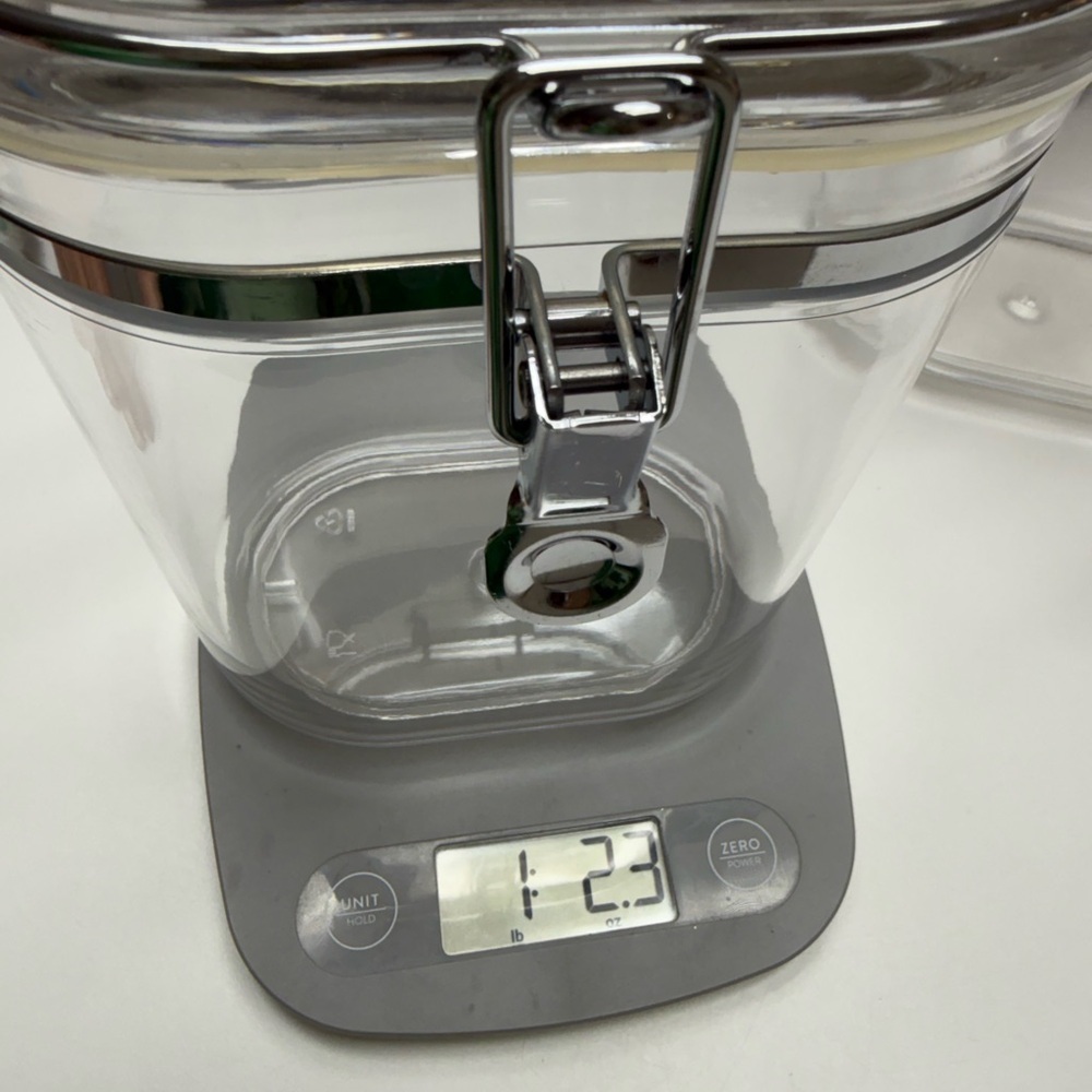 Set of 2 - Clear Airtight Storage Containers, Heavy Duty 5.5 x 3.5 x 8 - Picture 13 of 13